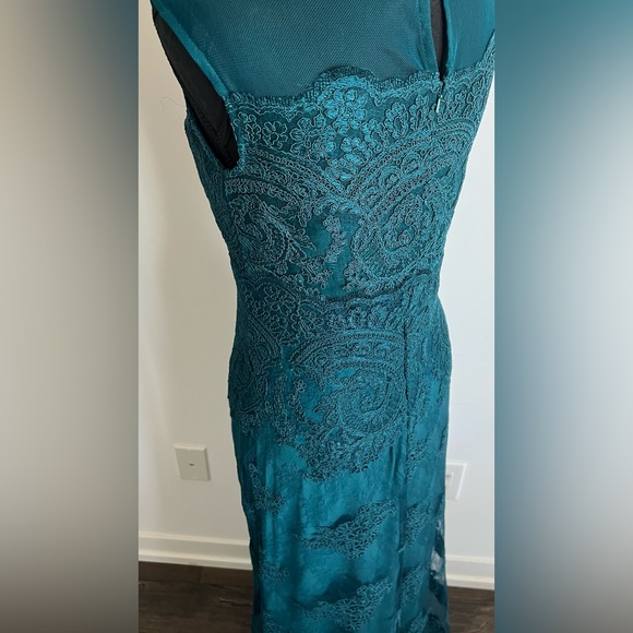 Royal Aquamarine Maxi Lace Dress-Absolutely Stunning!! Size UK 10 |Euro 38 |US 6 - Picture 5 of 6